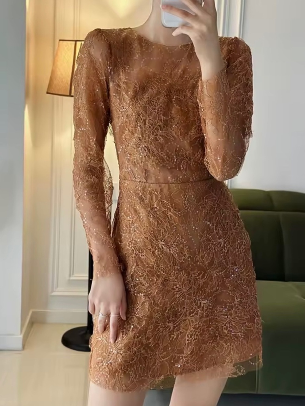 Long sleeve embroidery dress - Picture 1 of 5